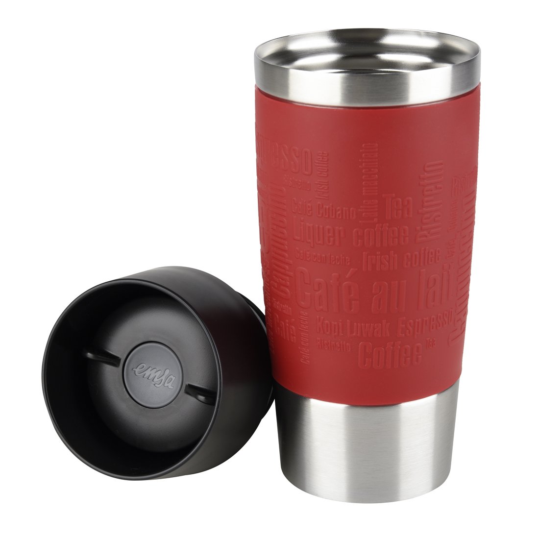 Emsa Insulated Travel Mug 0.36 L with Sleeve - Red